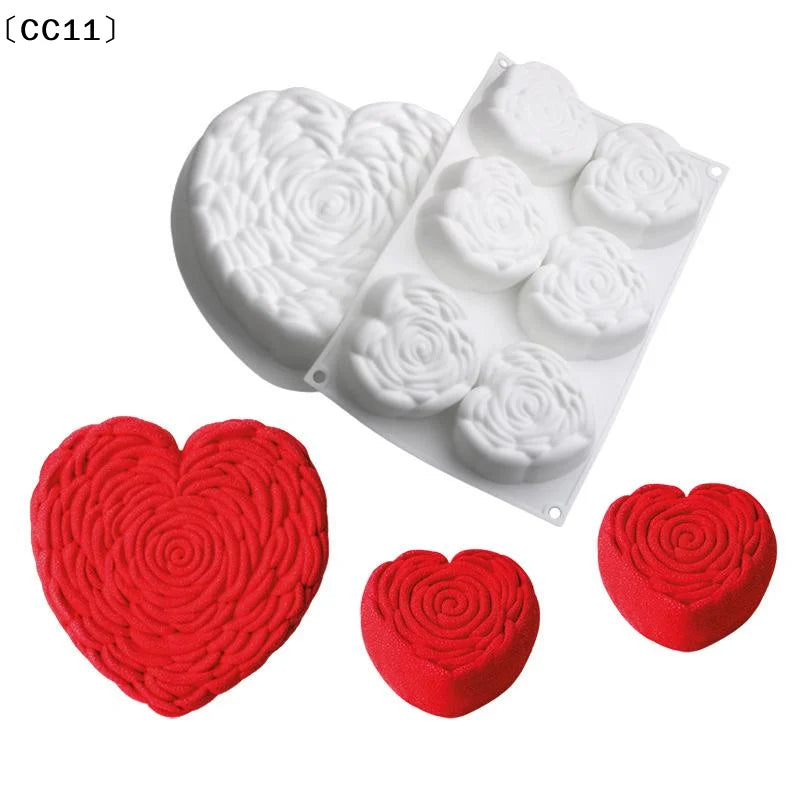 Rose Shape Silicone Cake Mold – Mousse, Pastry & Dessert Silicone Cake Mold Qme