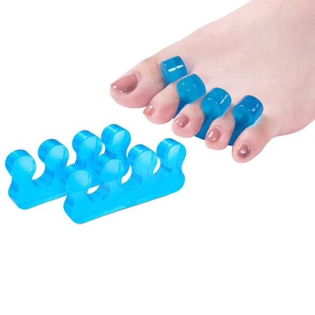Soft Silicone Toe Separators for Pedicure & Nail Polish Toe Separators Qme Blue