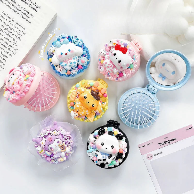 Kuromi DIY Mirror Cushion Comb Craft Kit | 12 Colors DIY Craft Kit Qme