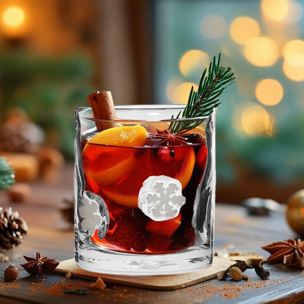 Christmas Crystal Glass Coffee Cup – Reusable 401-500ml Drinkware Crystal Glass Cup Qme
