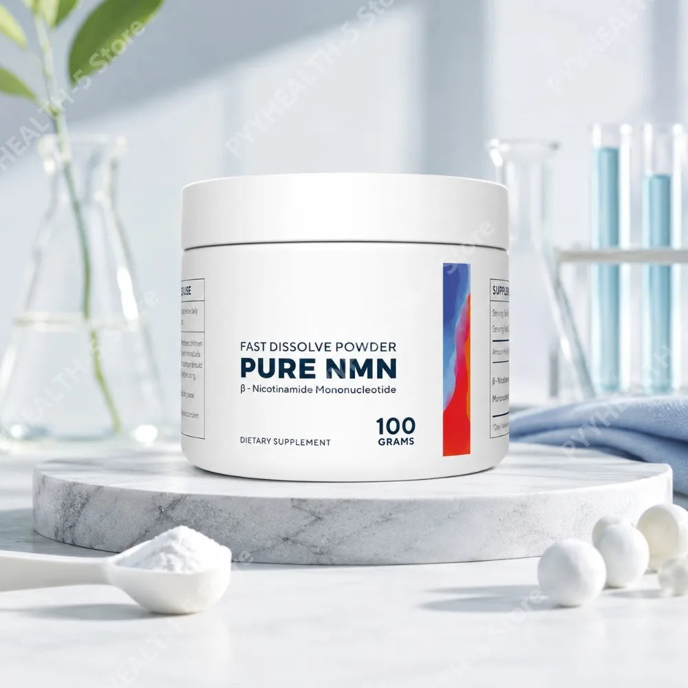 NMN Powder 100g – Fast Dissolve, USA Made, 3rd-Party Tested Dietary Supplement Qst