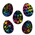 Kids Scratch Art Easter Egg Hanging Decorations – 24 Pcs Easter Party Decoration Qme Default Title