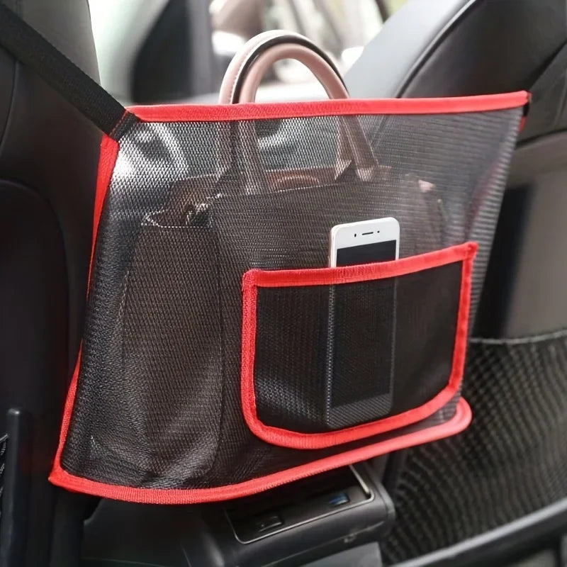 Large Capacity Car Seat Net Pocket Organizer | Qme Car Seat Organizer Qme