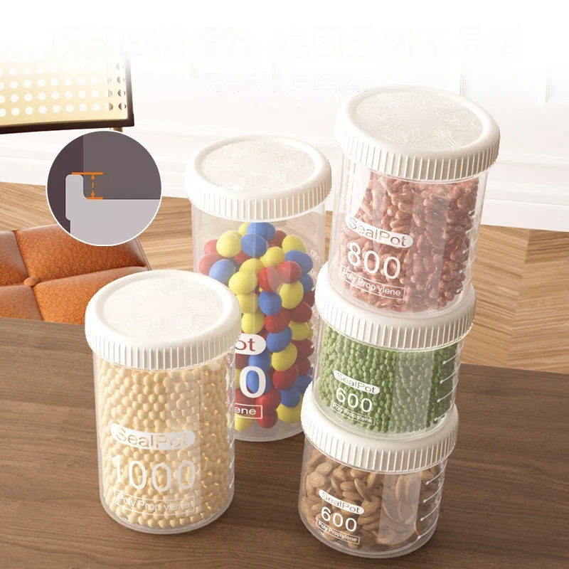 Airtight Kitchen Storage Jar for Beans, Flour, Pasta & Grains Food Storage Jar Qme
