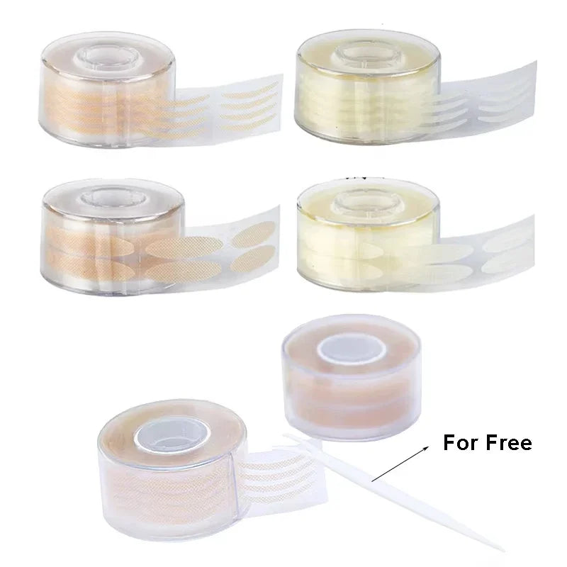 Clear Double Eyelid Tape Strips 300 Pairs – Self-Adhesive Eyelid Tape Strips Qme