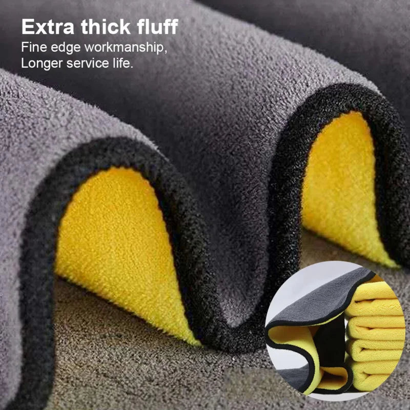 Thickened Microfiber Car Cleaning Towels – Lint-Free, Quick-Dry Microfiber Cleaning Towels Qme