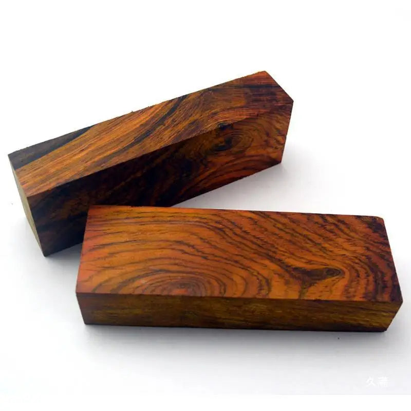 Yellow Orange Wood Blank for DIY Knife Handle Making 120x40mm Wood Craft Blank Qst