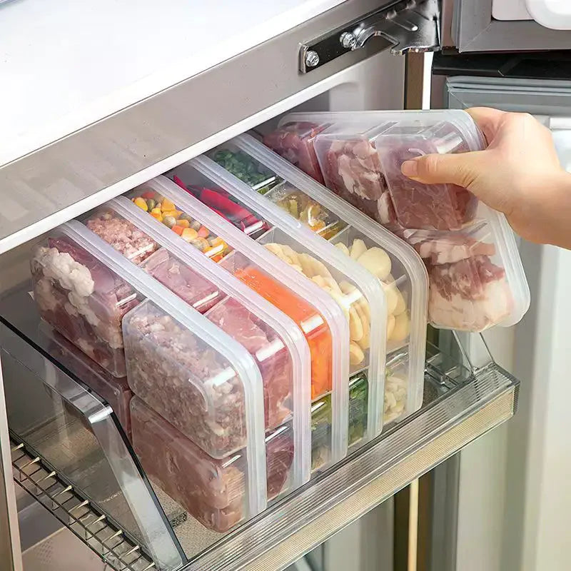 Food Grade Sealed Refrigerator Storage Box | Meal Prep Crisper Food Storage Container Qme