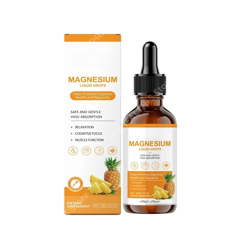Magnesium Pineapple Fiber Vitamin Liquid Drops Supplement 30ml Liquid Vitamin Drops Qst