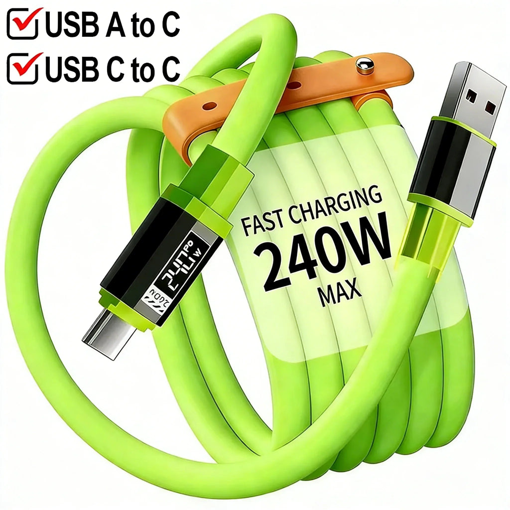 USB-C 240W PD Fast Charge & Data Cable | Qme USB-C Charging Cable Qme