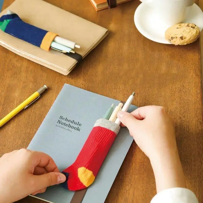 Kawaii Mini Socks Elastic Pen Holder for A5 B6 Notebooks Notebook Pen Holder Qme