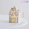 Light-Up White Ceramic Village House Winter Decor Light-Up Ceramic Decor Qme A