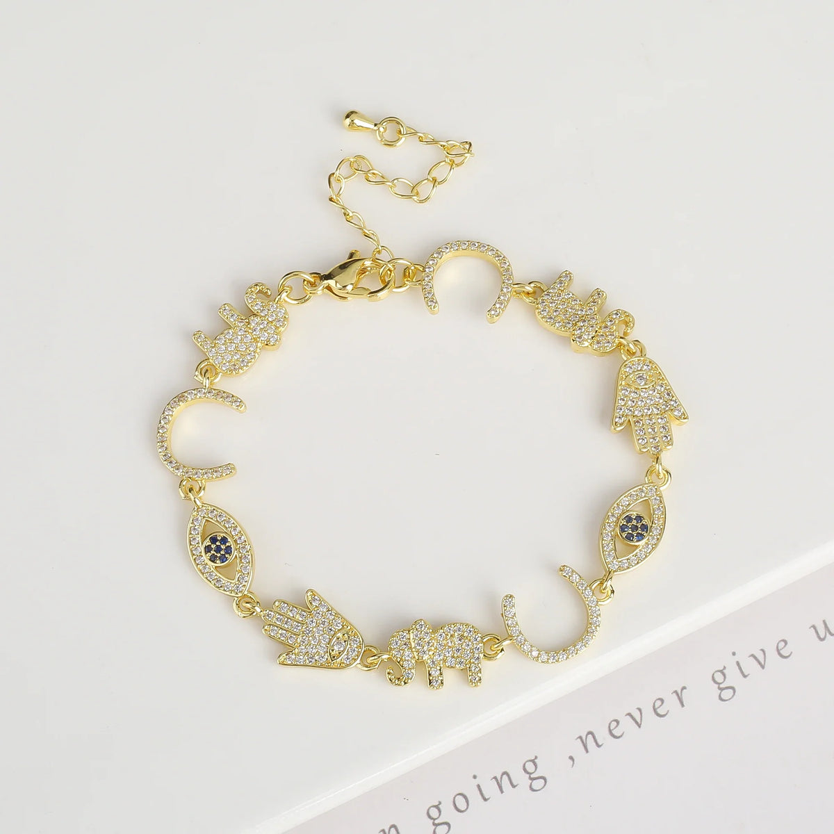 Zirconia Lips Butterfly Alphabet Combination Bracelet – 8 Designs Charm Bracelet Qme 9
