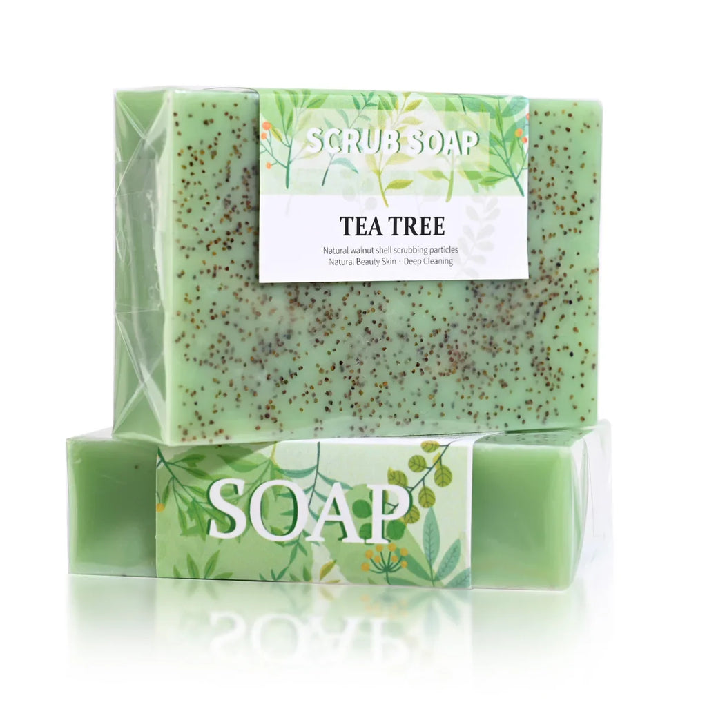 Natural Handmade Exfoliating Whitening Soap – Tea Tree Oil Exfoliating Bar Soap Qme