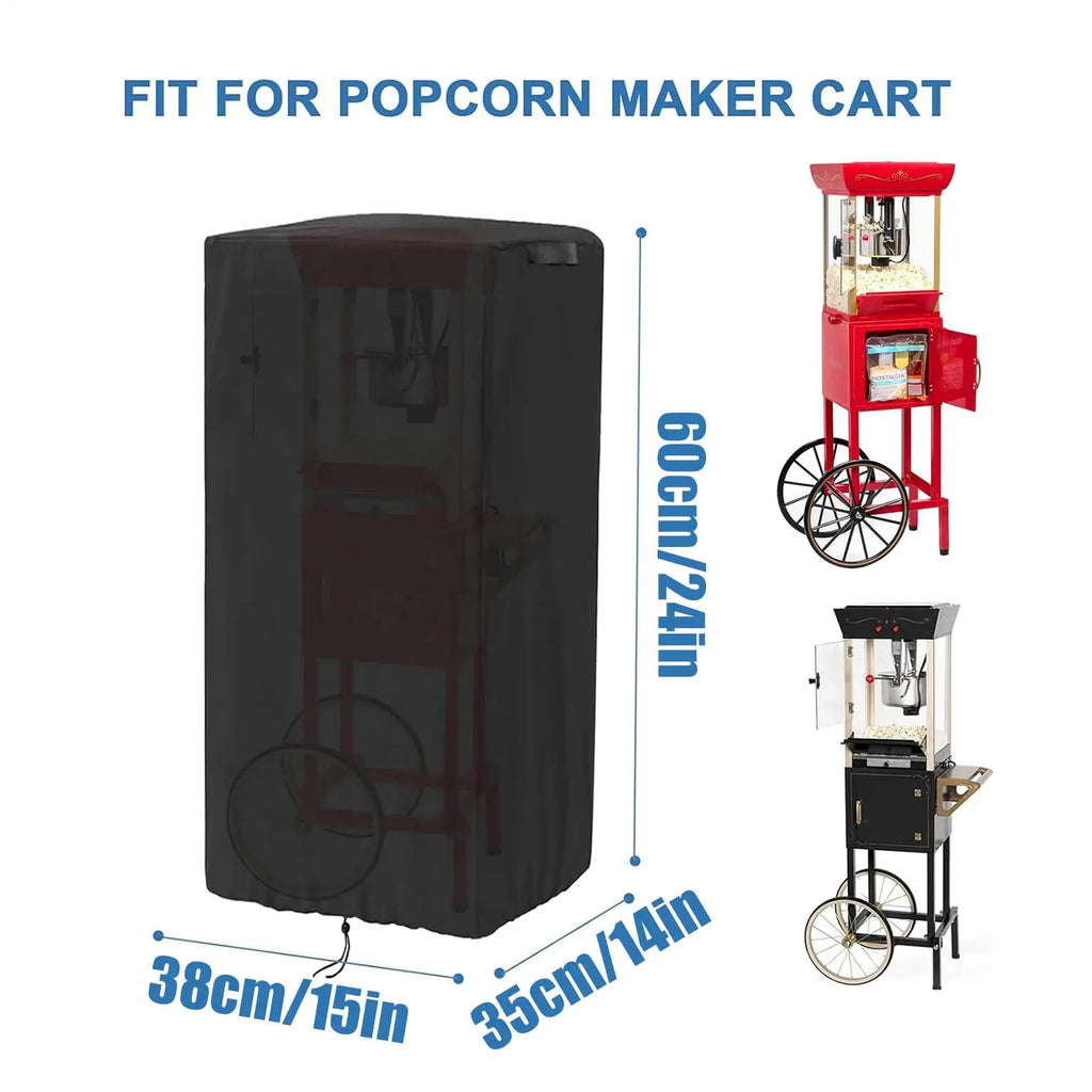 Popcorn Machine Cart Cover – Heavy Duty 420D Waterproof Appliance Cover Qme