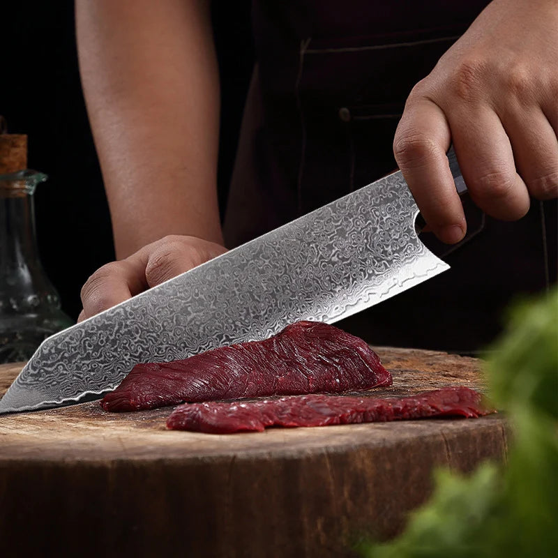 InLeung 67-Layer Damascus Chef Knife Set – VG10 Japanese Steel Damascus Knife Set Qst