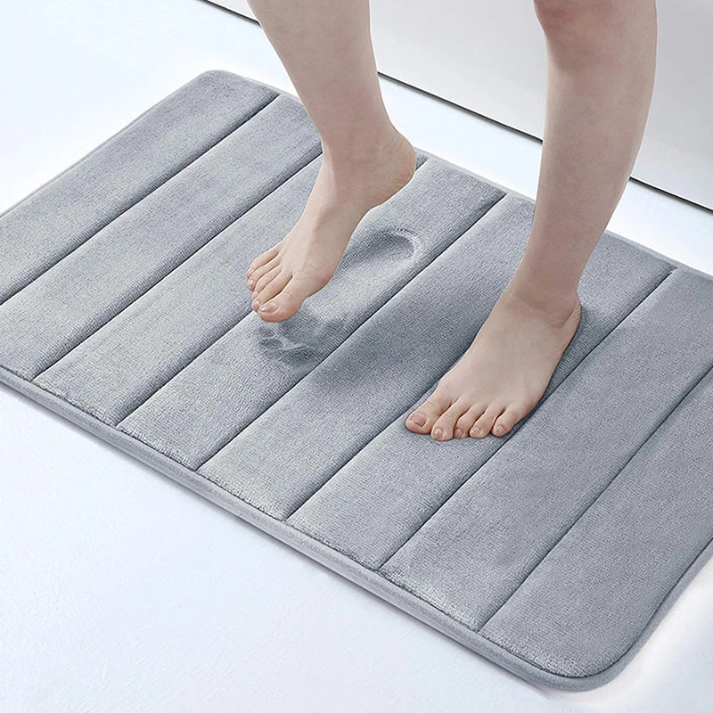 60x40cm Soft Anti-Slip Bathroom Mat – Quick Dry Bath Rug Bath Mat Qst