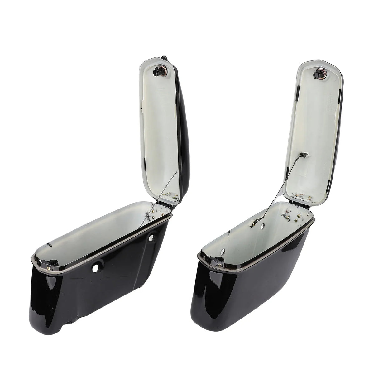 Universal Motorcycle Hard Saddle Bags 22L ABS Trunk with Lock Motorcycle Saddle Bags Qme