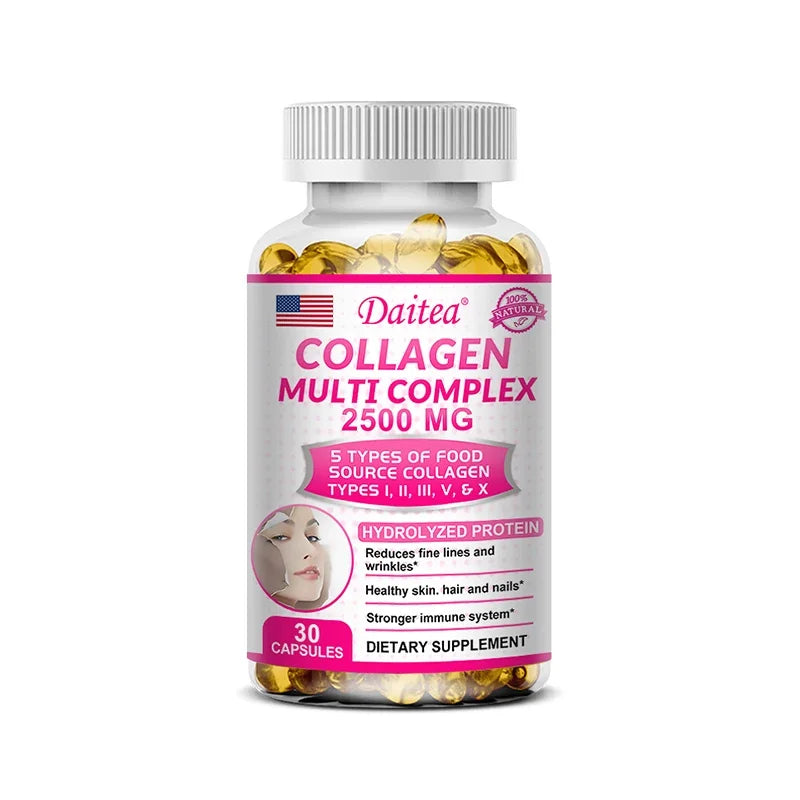 Daitea Hydrolyzed Collagen Supplement – Skin, Hair & Nails Collagen Supplement Qst 30 count-1 bottle