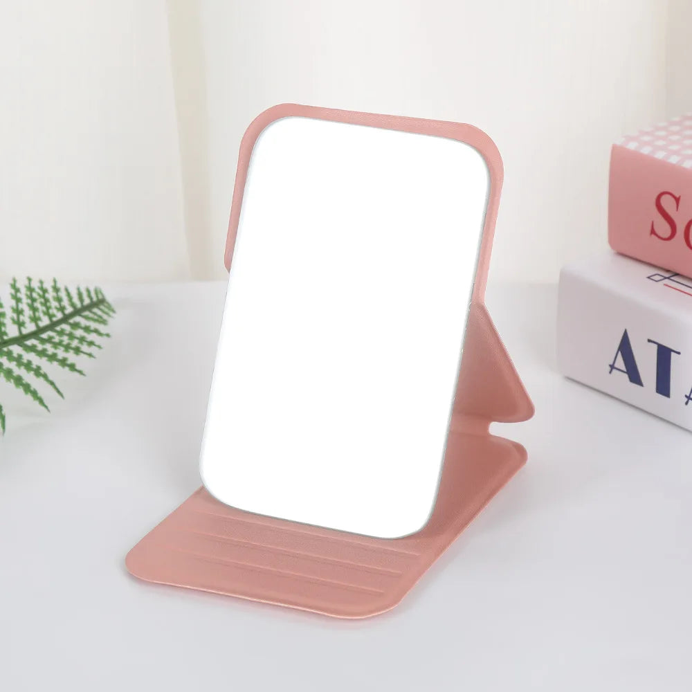 Women's Mini Folding Makeup Mirror – Portable Cosmetic Mirror Portable Makeup Mirror Qme Pink