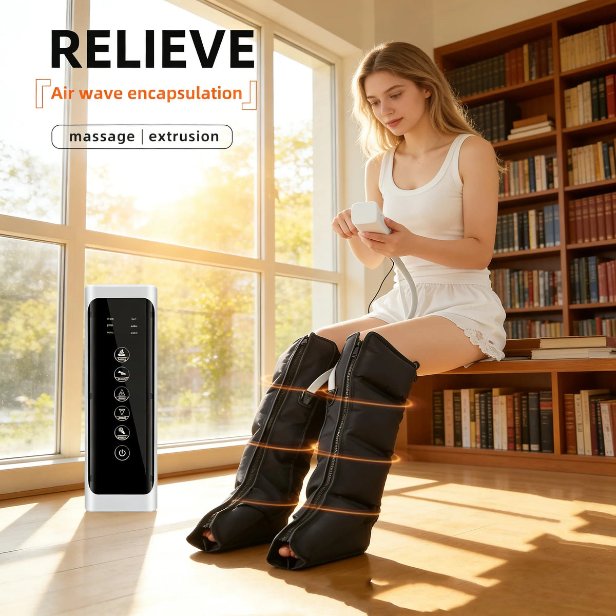 MagCellapy Airwave Leg Massager – 4 Airbag Compression Leg Massager Qst