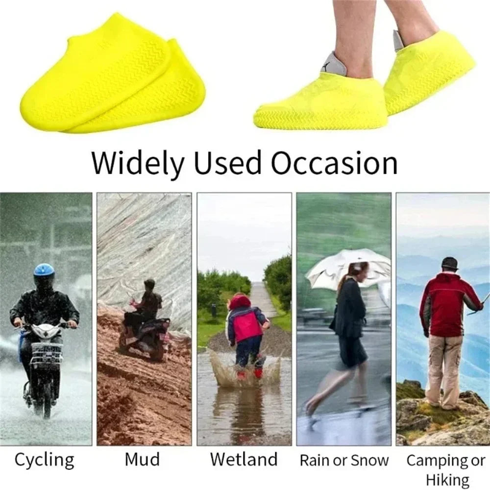 Waterproof Rain Shoe Covers – Reusable, Non-Slip & Foldable Rain Shoe Covers Qme