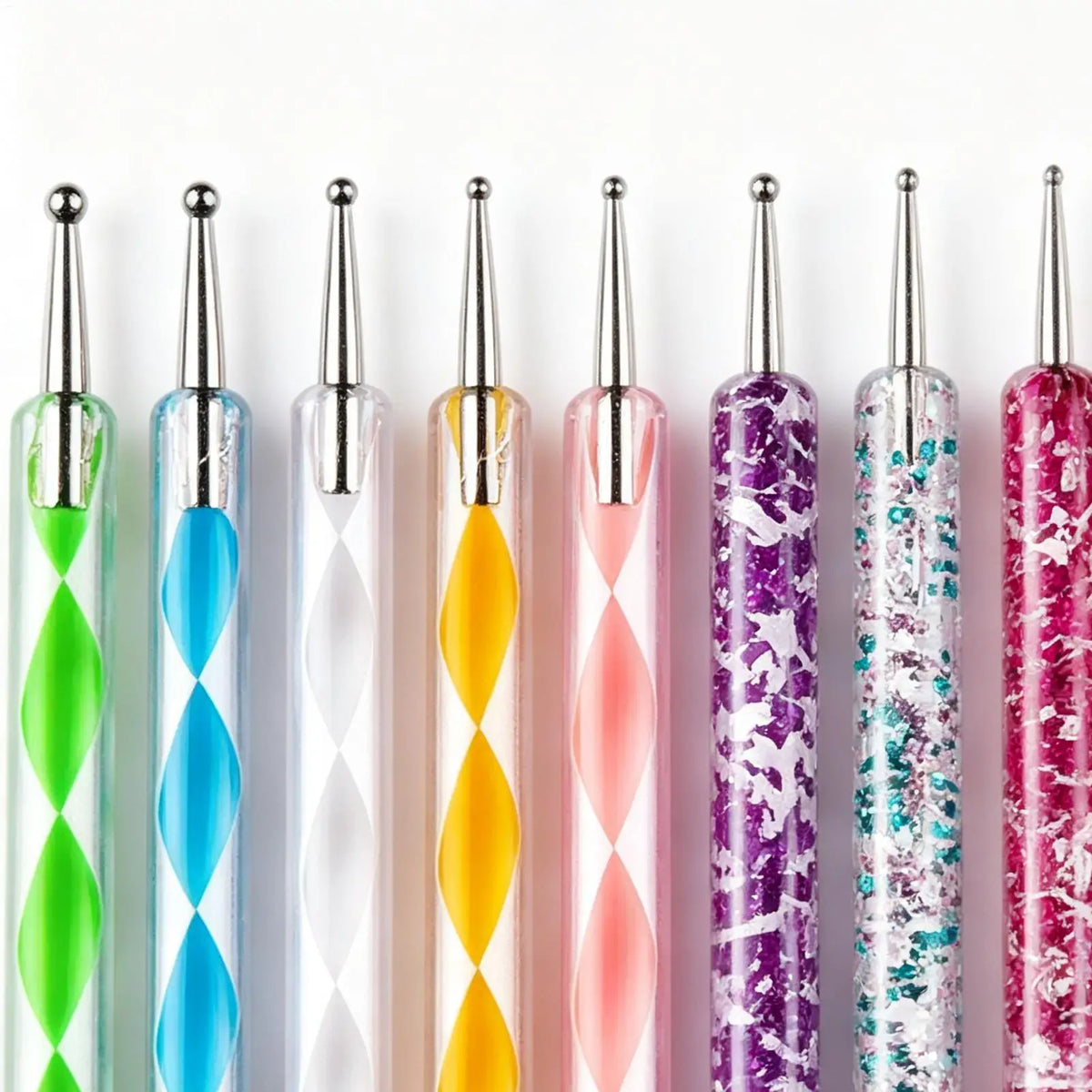 10-Piece Nail Dotting Tool Set – Manicure Decorating Pens Nail Art Tool Set Qme
