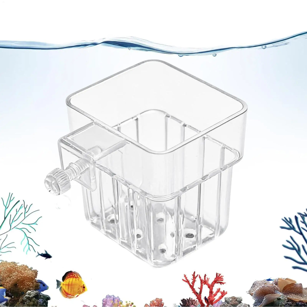 Transparent Hangable Aquarium Plant Holder Pot | Fish Tank Aquarium Plant Holder Qst