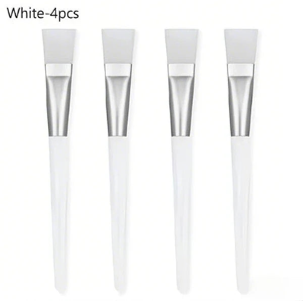 Soft Bristle Facial Mask Brush – Crystal Rod Applicator Mask Applicator Brush Qme 4pcs-White