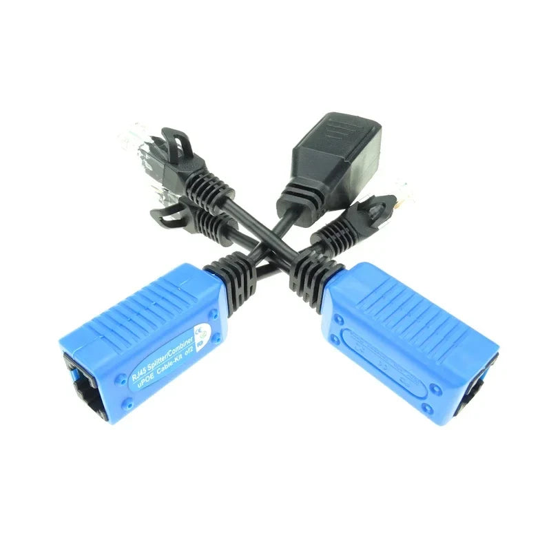 RJ45 Passive POE Splitter Combiner uPOE Adapter Connectors 2-Pair POE Network Adapter Qme