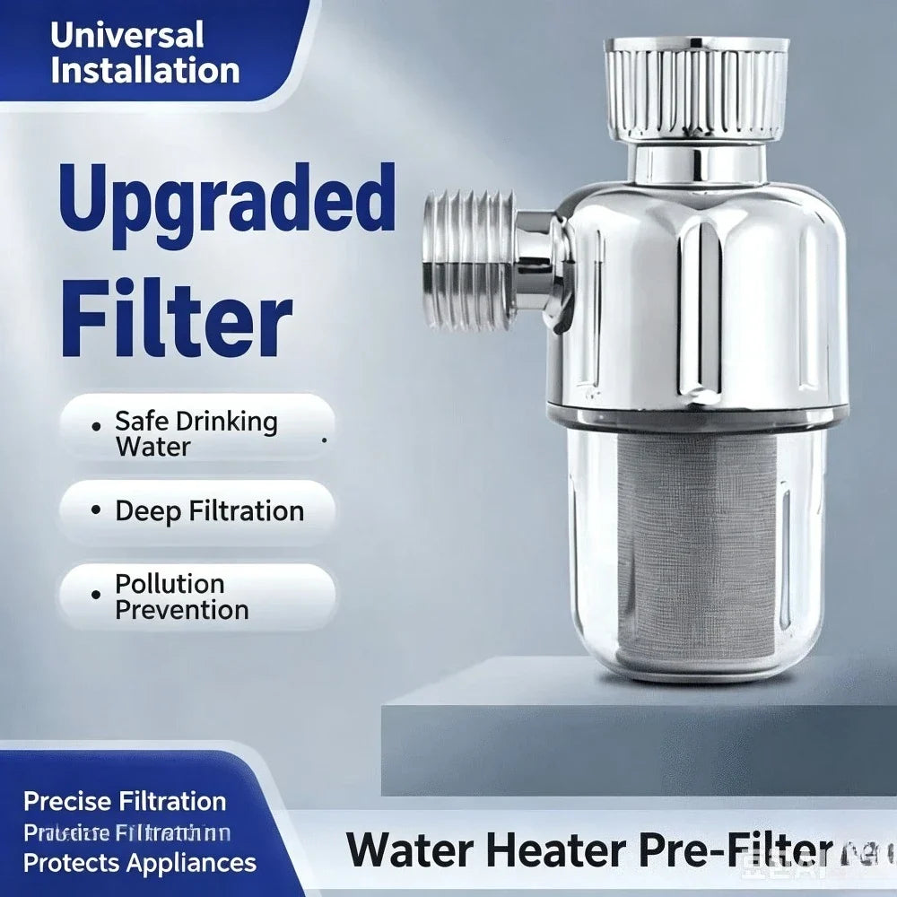Inline Pre Water Filter – Sediment & Rust Tap Purifier Inline Water Filter Qme