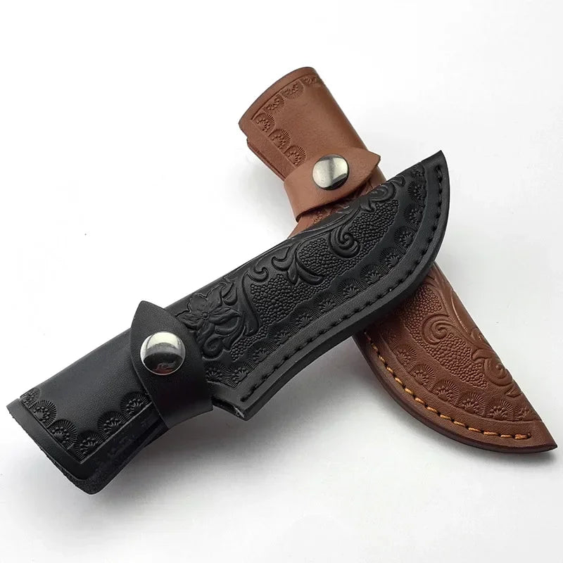 Swayboo Cowhide Leather Fixed Blade Knife Sheath | Outdoor Carry Leather Knife Sheath Qst