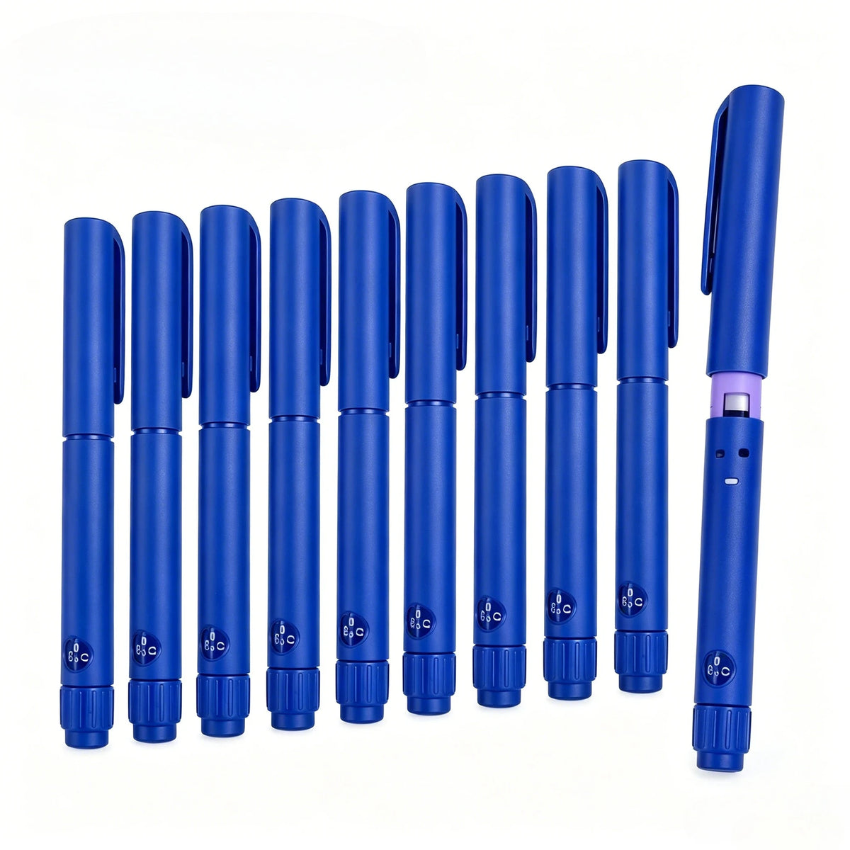 Disposable Sterile Rotary Injection Pens – 60U Adjustable (5/10 Pack) Injection Pen Qst 10PCS-Blue