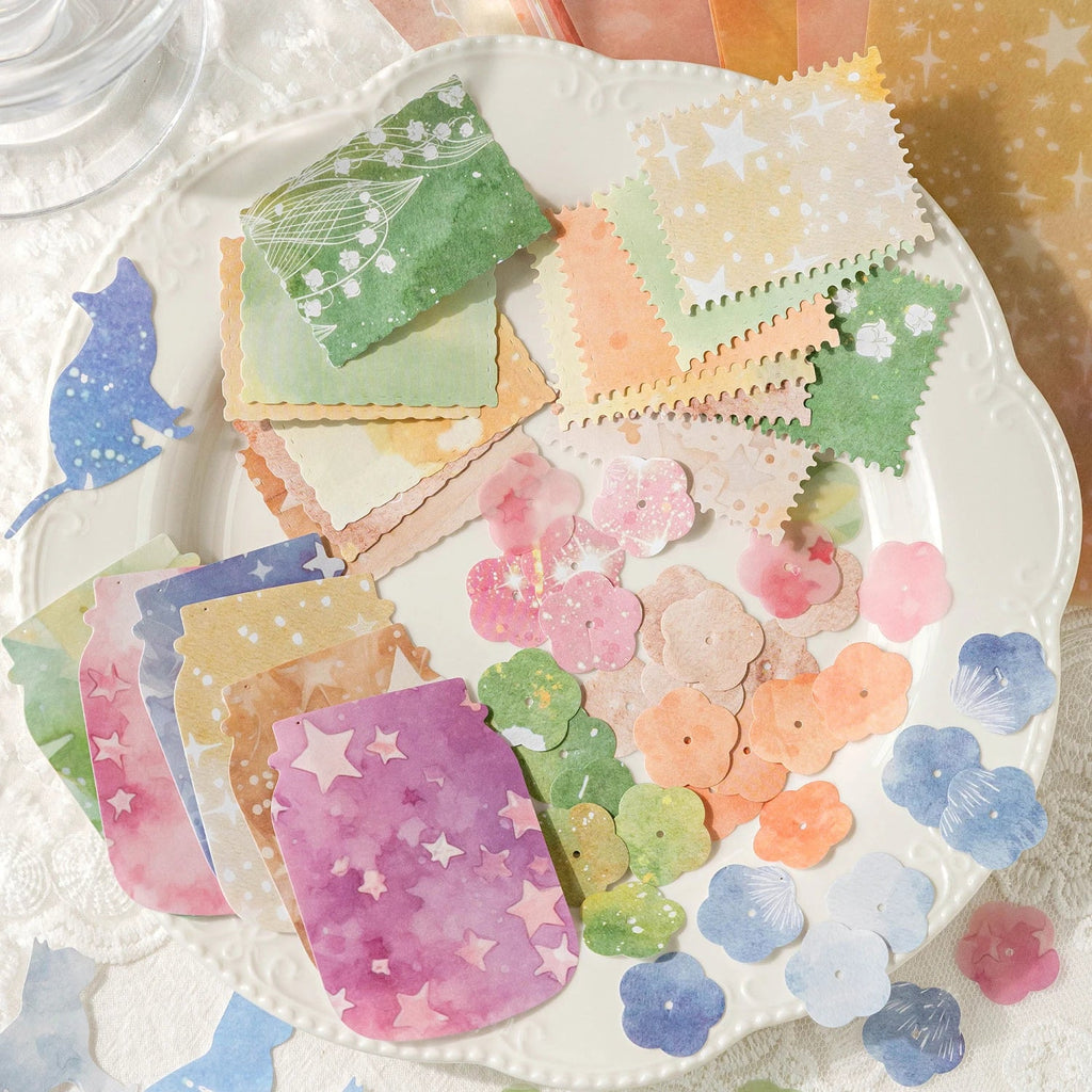 20-Sheet Colour Background Paper – DIY Scrapbooking & Journaling Scrapbooking Paper Qme