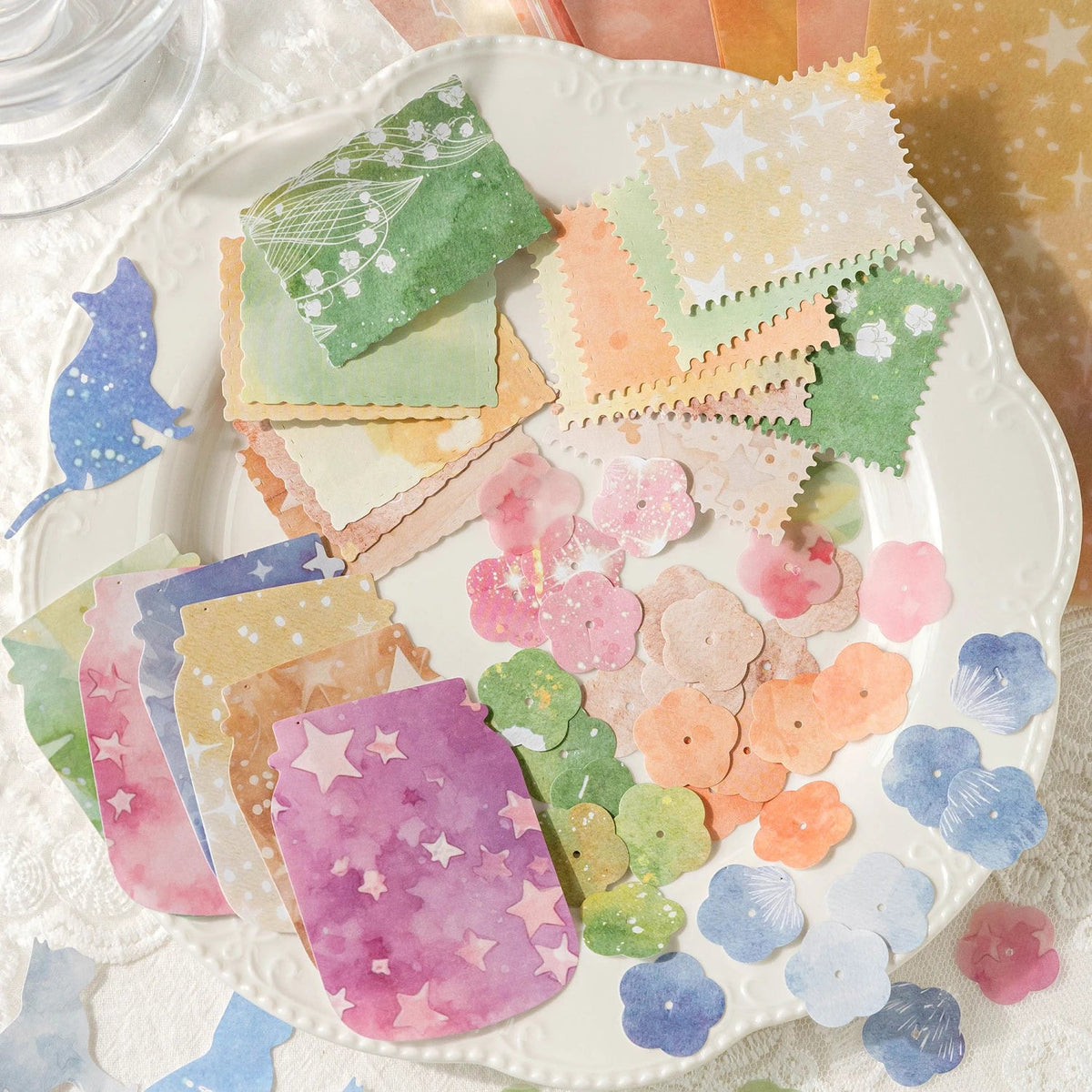 20-Sheet Colour Background Paper – DIY Scrapbooking & Journaling Scrapbooking Paper Qme