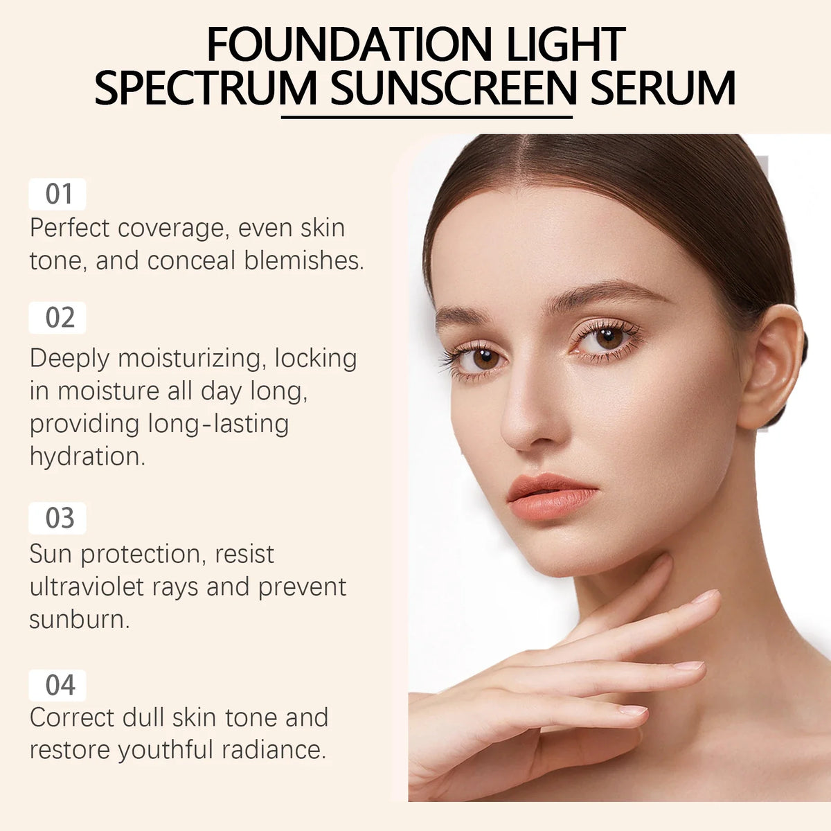 Qme SPF 50 Color-Adapting Foundation Serum Concealer Foundation Serum SPF Qme
