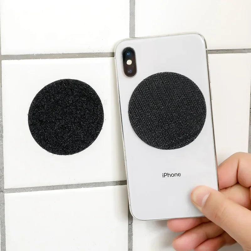 Black Round Self-Adhesive Fastening Point Stickers – 5 Sheets Adhesive Fastening Stickers Qme