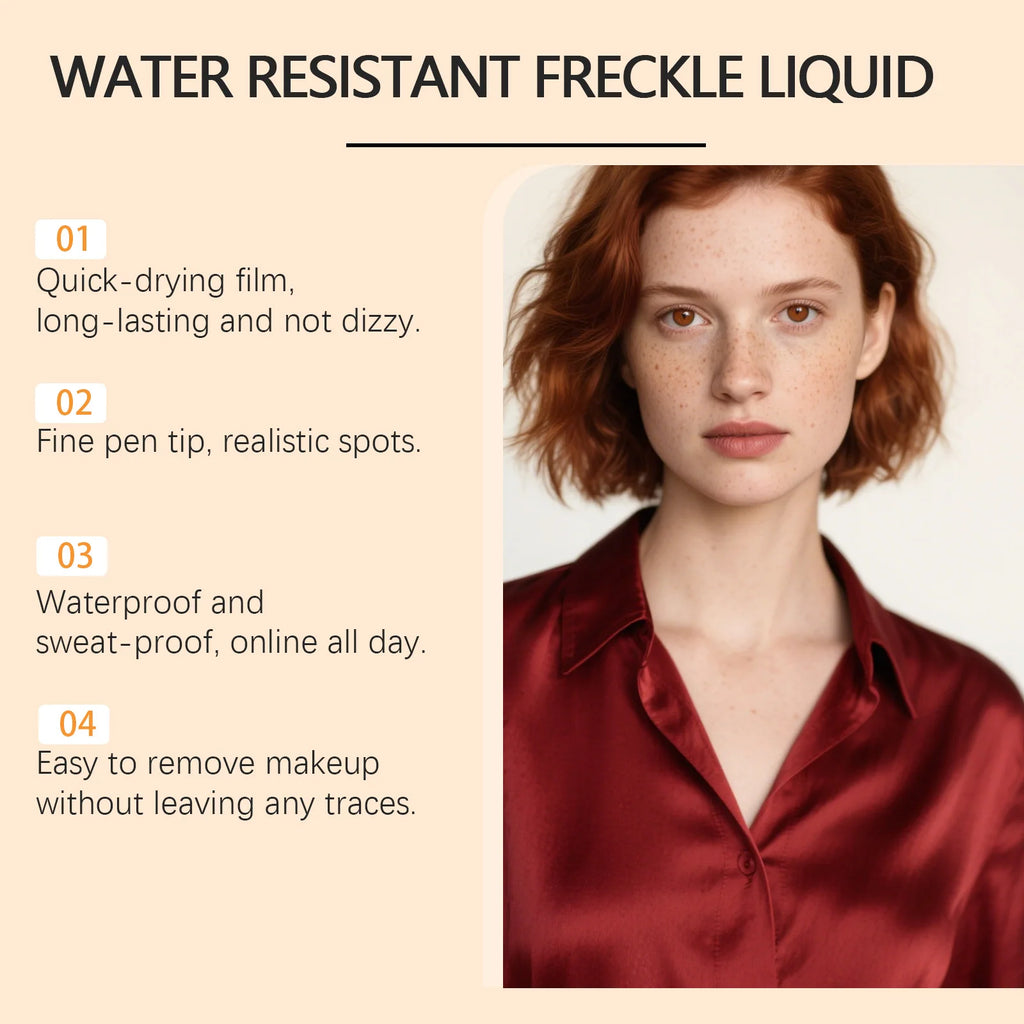 Zephoco Faux Freckle Liquid Pen – Waterproof, Long-Lasting Freckle Makeup Pen Qst