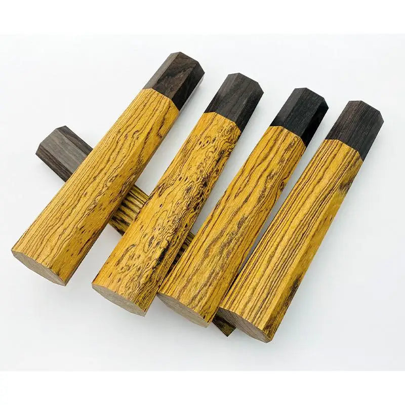 Octagonal Sandalwood Ebony Knife Handle – DIY Damascus Kitchen Knife Handle Blank Qst