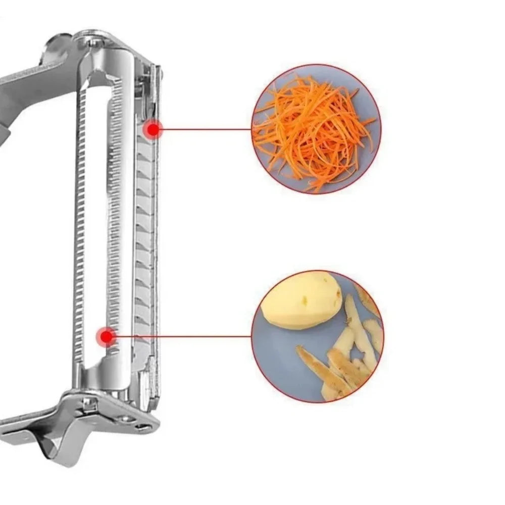 2-in-1 Stainless Steel Vegetable & Fruit Peeler Double Head Vegetable Peeler Qme