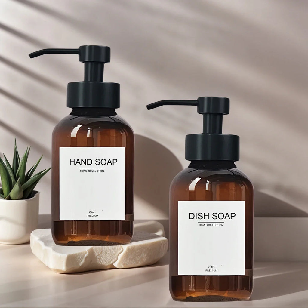 Wall Mount Foaming Soap Dispenser with Dish Bottle & Hanger Soap Dispenser Qme