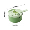 16-In-1 Vegetable Chopper & Dicer – Stainless Steel Food Cutter Vegetable Chopper Qme China Mainland Green