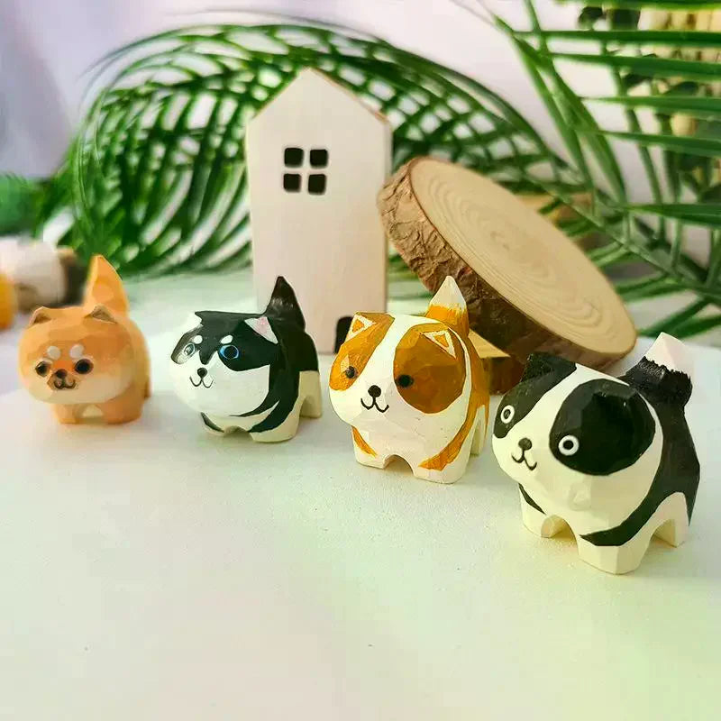 Cute Cat Figurine Miniature Kitten Ornament – Home Decor Gift Decorative Figurine Qme