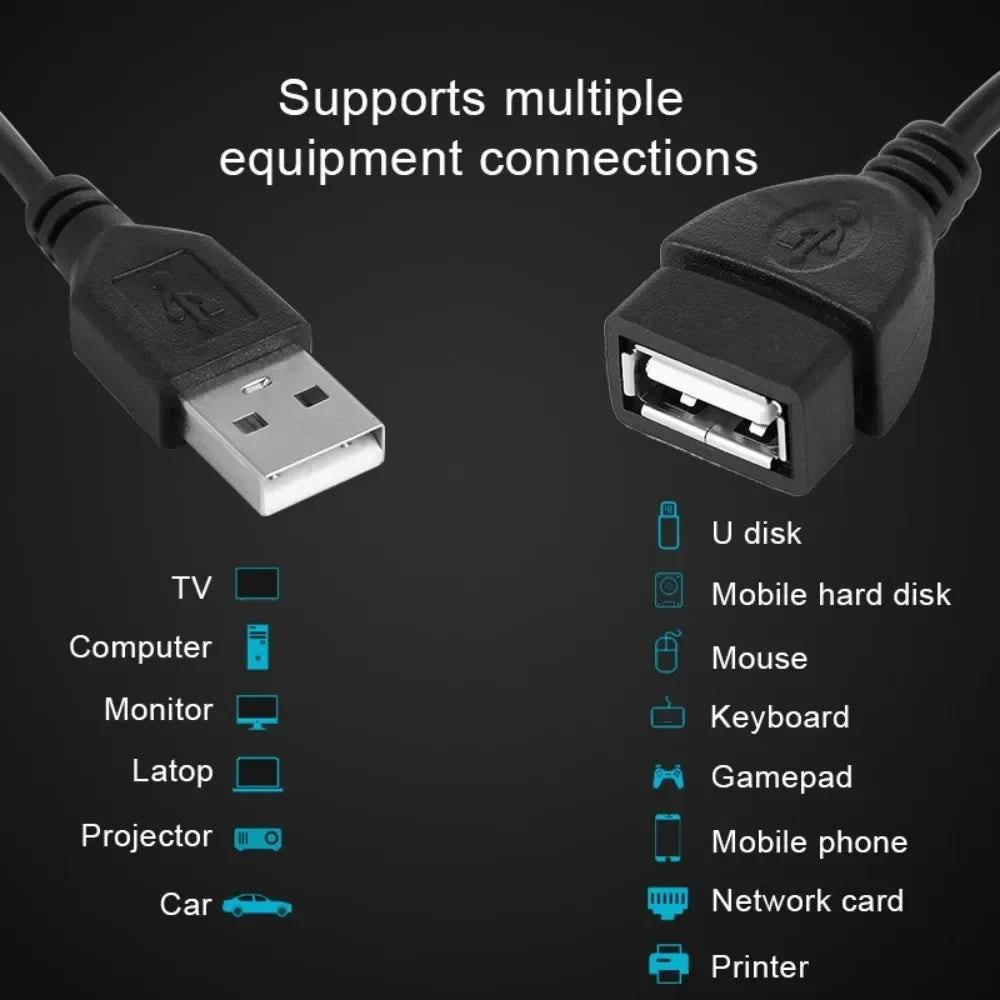 USB 2.0 Male to Female Extension Cable – Data & Charging USB Extension Cable Qme