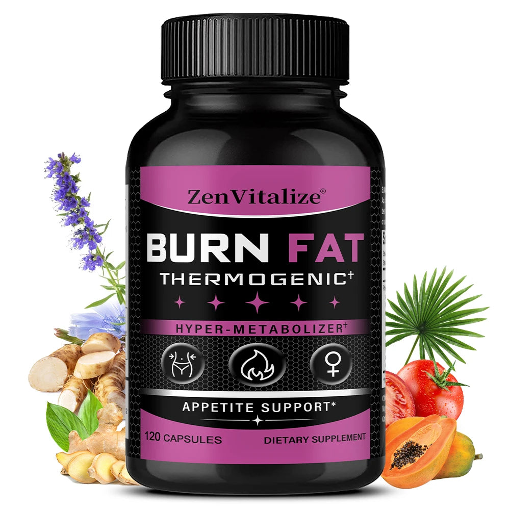 Thermogenic Metabolism Booster – Psyllium, Ginger & Cabbage Palm Metabolism Supplement Qst