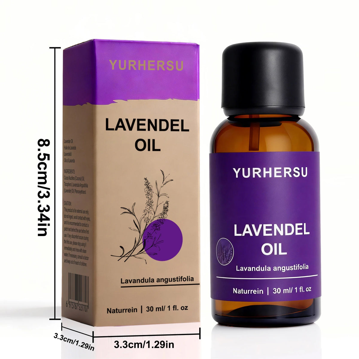 YURHERSU Pure Lavender Essential Oil 30ml – Skin & Hair Essential Oil Qst