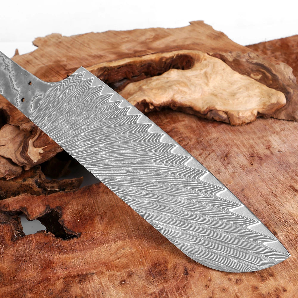 Damascus Santoku Knife Blade Blank – 67-Layer Full Tang DIY Knife Blade Blank Qst