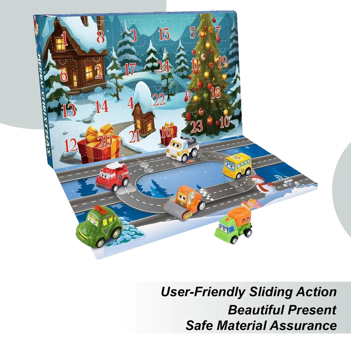 2025 Christmas Countdown Calendar 24 Pull-Back Cars Kids Gift Kids Advent Calendar Qme