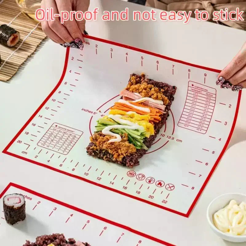 Silicone Baking Mat Non-Stick Pastry Rolling & Kneading Pad Silicone Baking Mat Qme