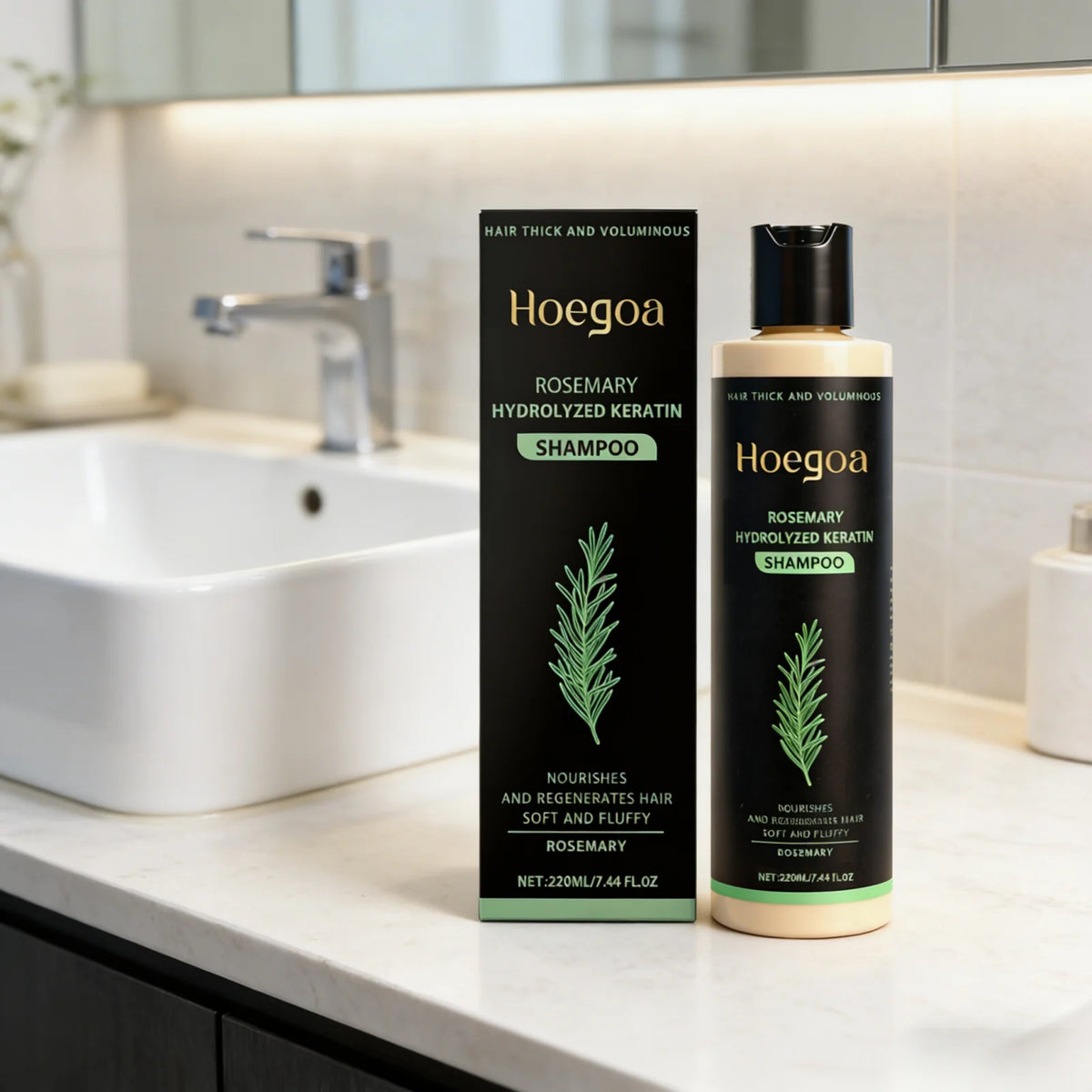Hoegoa Rosemary Keratin Shampoo – Volume & Strengthening Keratin Shampoo Qst